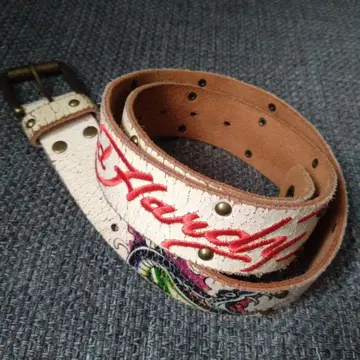 Ed Hardy 에드하디 천연 가죽 벨트 드래곤 패턴