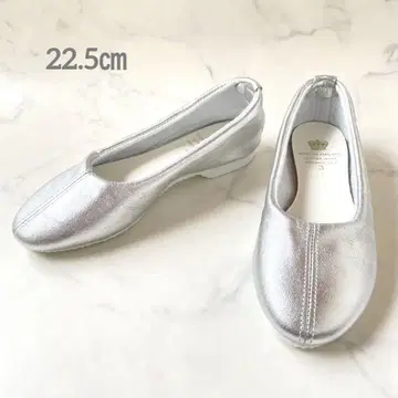 새상품급 CROWN 센터 심 재즈 플랫슈즈 실버 22.5