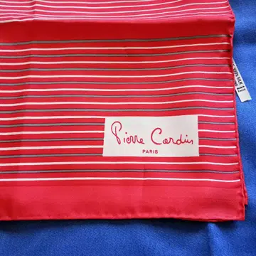 Pierre Cardin 빨흰색 스트라이프 스카프