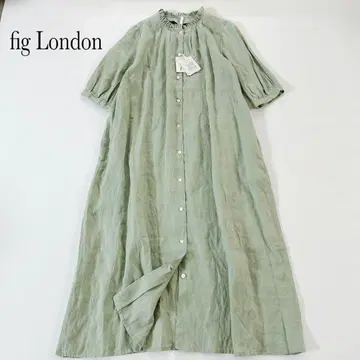 새상품/미사용 fig London 린넨 셔츠 롱 원피스 넉넉한 스타일
