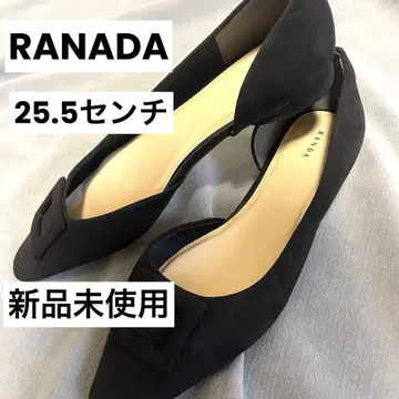 [미사용 새상품] RANDA 블랙 펌프스 로퍼 25.5cm