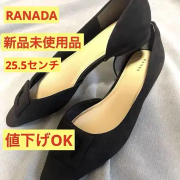 [미사용 새상품] RANDA 블랙 펌프스 로퍼 25.5cm