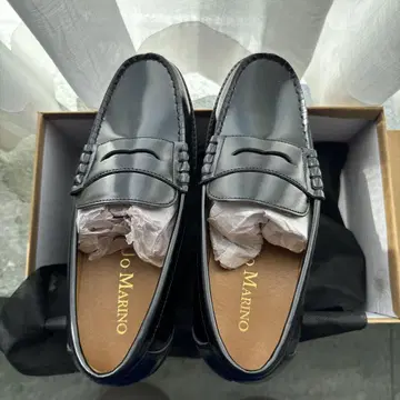 Jo MARINO 블랙 로퍼 25.0cmEEE 폭넓음