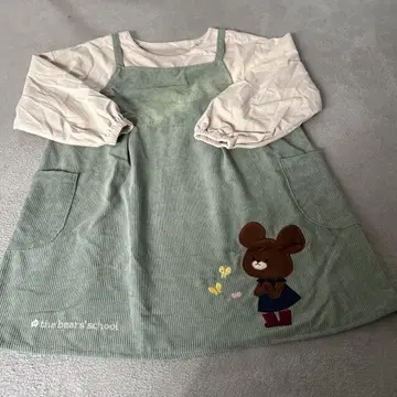 the bear's school 곰의 학교 에이프런풍 상의 그린