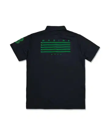 MUTA MARINE 여성용 피케 셔츠 블랙