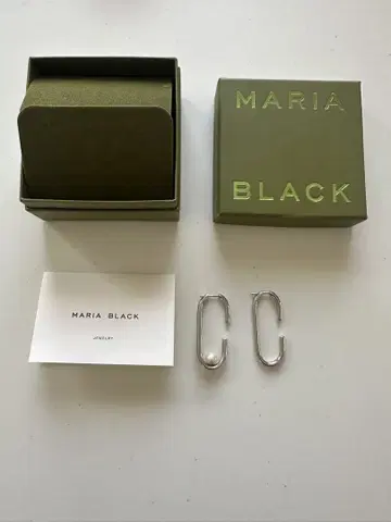 새상품급 MARIABLACK 실버 펄 피어스 스페어
