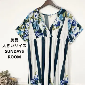새상품급 빅 사이즈 SUNDAYS ROOM 플라워 원피스