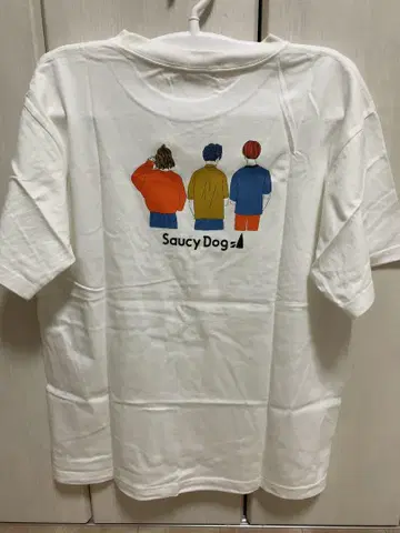 (새상품급) Saucy Dog 백 실루엣 티셔츠 2020 화이트 L