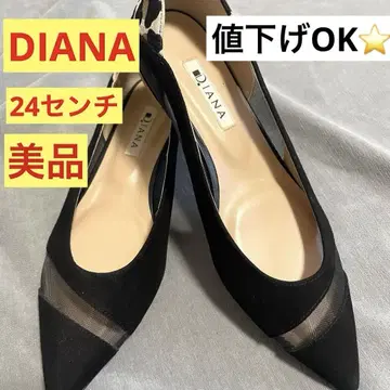 [새상품급] DIANA 블랙 펌프스 로퍼 24cm