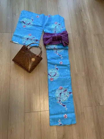 유카타 나데시코 스카이블루 설륜 토끼 터콰이즈