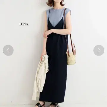IENA 와셔 슬리브리스 블라우스 블루