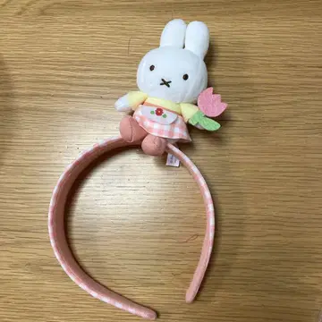 미피 머리띠 하우스텐보스 핑크 깅엄 체크 튤립