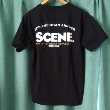 SCENE 백 프린트 티셔츠 블랙