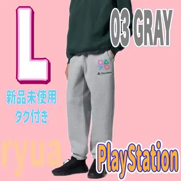 GU x PlayStation 남성용 헤비 웨이트 스웨트 팬츠 L 사이즈