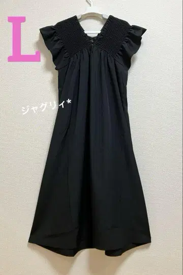 시마무라 셔링 원피스 Gleeful 블랙 L
