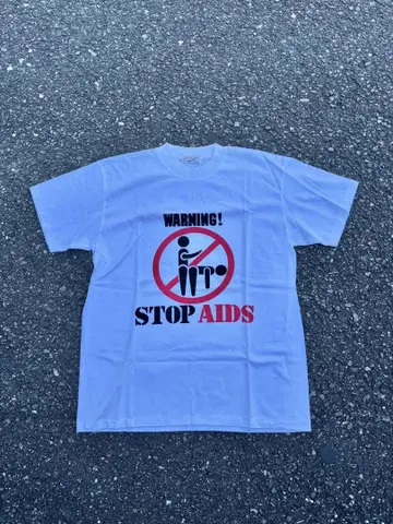 구제 티셔츠 USA 80년대 90년대 Design STOP AIDS 싱글