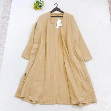 새상품 GALERIE VIE 더블 거즈 프론트 오픈 롱 가디건 M