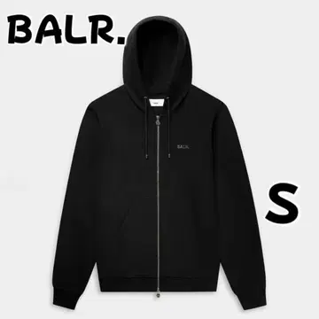 새상품 BALR. 지퍼 후드티 블랙 S 남녀 공용 Q 시리즈 컬렉션