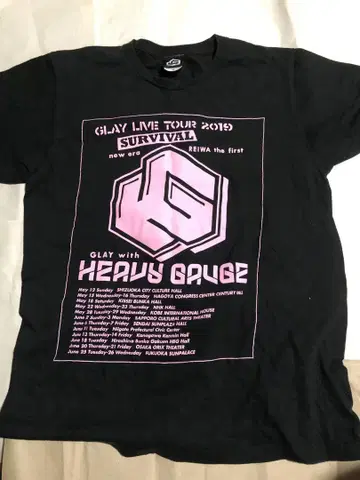 GLAY 티셔츠 2019 콘서트 M
