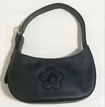 마리 콴트 하프문 데이지 패치 미니 토트 블랙