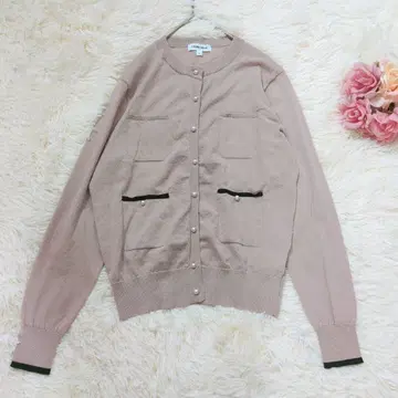 FOUND GOOD 긴팔 가디건 바이컬러 베이지 블랙 M