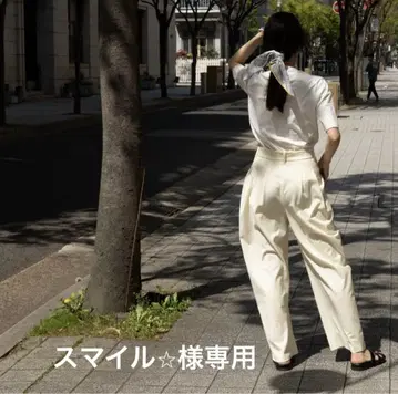 deres 5th size1 드레이프 팬츠 에크루
