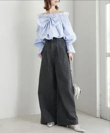 와이드 데님 팬츠