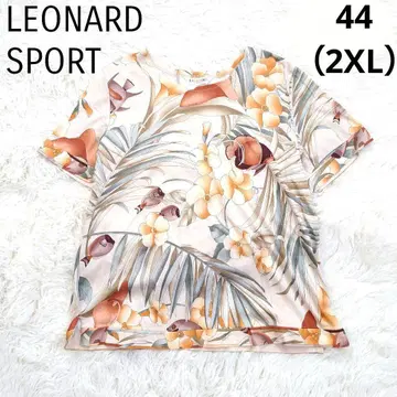 [레어 패턴] LEONARD SPORT 티셔츠 물고기 꽃 빅 44