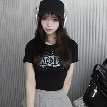 Darich 다리치 샤이니 DD 로고 컴팩트 티셔츠 BLK 블랙