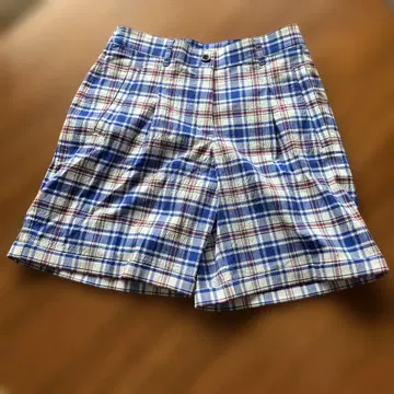 체크 무늬 숏 팬츠