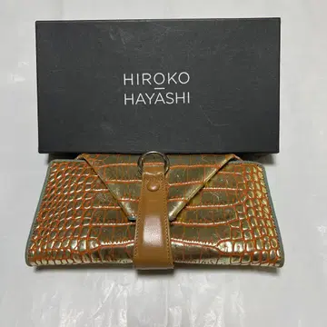HIROKO HAYASHI 3단 폴더형 지갑 골드 오렌지