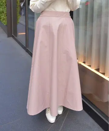 axes femme 인조 가죽 소재 플레어 스커트 핑크
