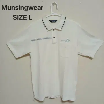 Munsingwear 먼싱웨어 피케 셔츠 화이트 남성용 L