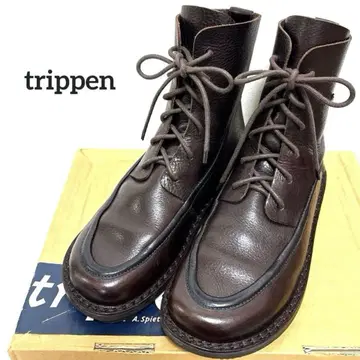 trippen 레이스업 부츠 39 다크 브라운