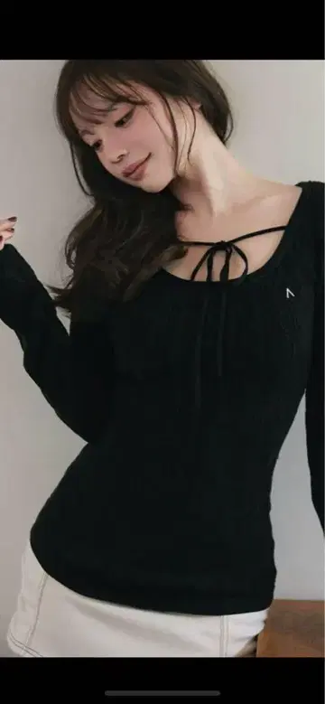 앤드마리 regina cable mini dress 블랙