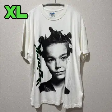 Bjork BIG FACE 비요크 티셔츠 XL 부트레그 화이트 구제 의류