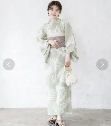 유카타 여성용 꽃무늬 M 사이즈
