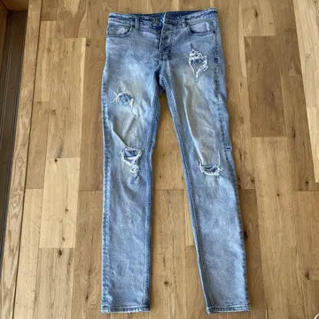KSUBI 데미지 가공 데님, 닌자 닌자 착용