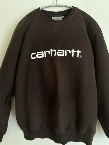 carhartt 브라운 로고 맨투맨