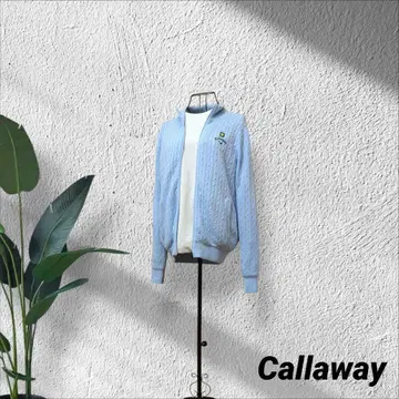 캘러웨이 Callaway 케이블 짜임 집업 니트 자켓 M