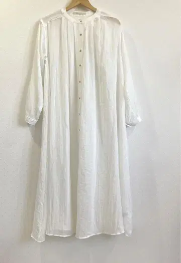 새상품급 ] 마오 칼라 맥시 길이 셔츠 원피스 원피스 겉옷 코튼 면