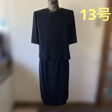 블랙 포멀 상복 스커트 셋업 13호 반팔 여름용 일본제 블랙