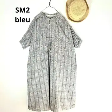 SM2 bleu 사만사 모스모스 인도 면 글렌체크 롱 원피스