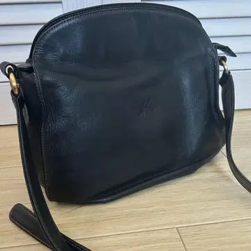 Kitamura 키타무라 유연한 가죽 원 숄더백 블랙 천연 가죽