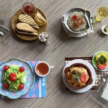 리멘트 쁘띠 샘플 카페메시 + 가챠 패밀리 레스토랑 4종류 묶음 판매