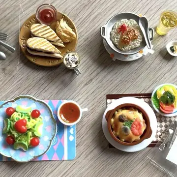 리멘트 쁘띠 샘플 카페메시 + 가챠 패밀리 레스토랑 4종류 묶음 판매