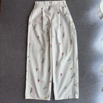 [여성용] 꽃무늬 와이드 이지 팬츠