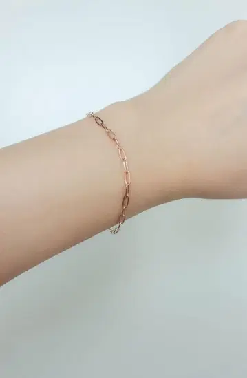 ebine 로즈 골드 체인 팔찌