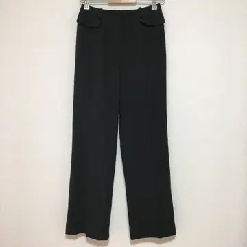 롱 바지 [L] 블랙 심플 장식 포켓 가을/겨울 예쁜 고급스러운