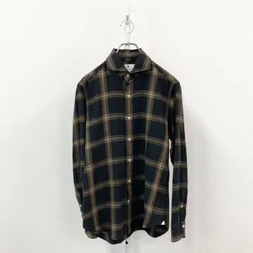79g24 giannetto 잔네토 긴팔 셔츠 체크 무늬 40